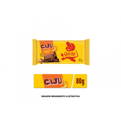 CHOCOLATE GAROTO CAJU 1X16X80G